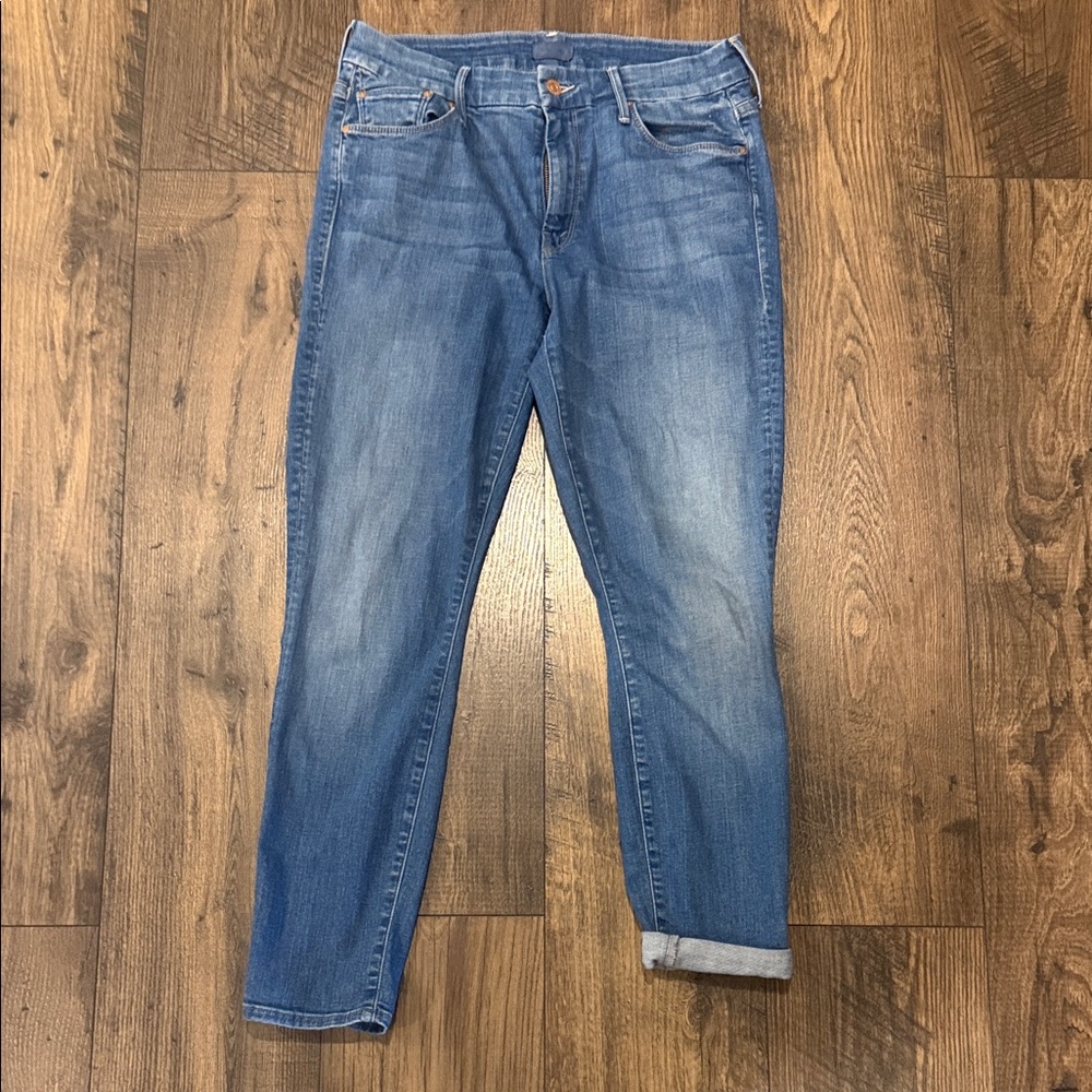 MOTHER Light Blue Ankle Jeans